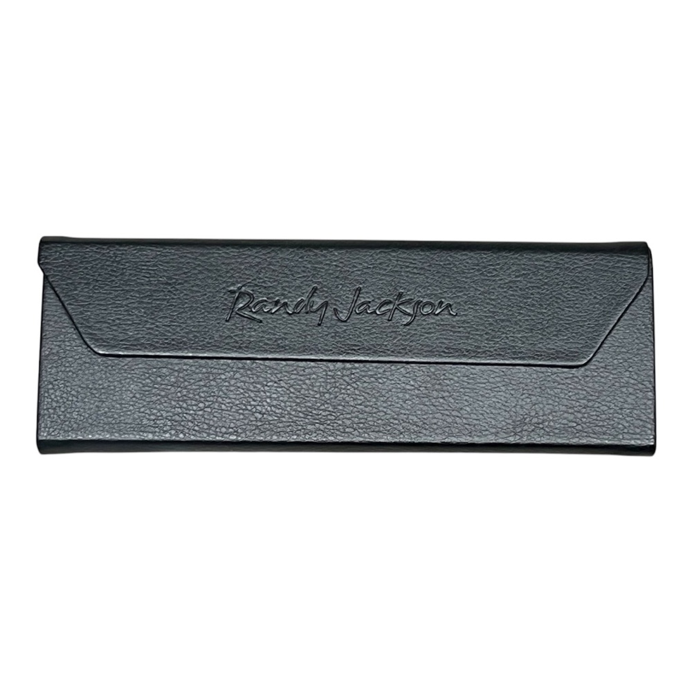New Randy Jackson Foldable Sunglasses Black Case Triangular Hard Case